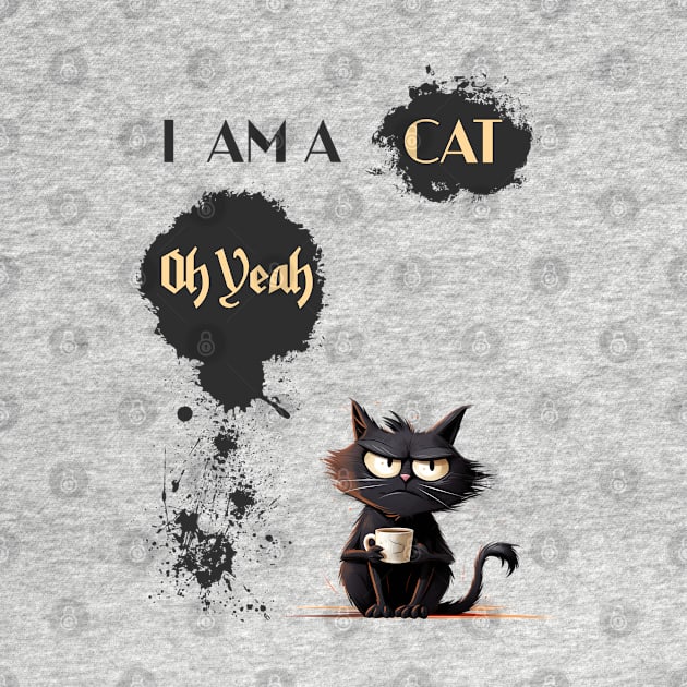 I AM A CAT Oh Yeah by DavidBriotArt